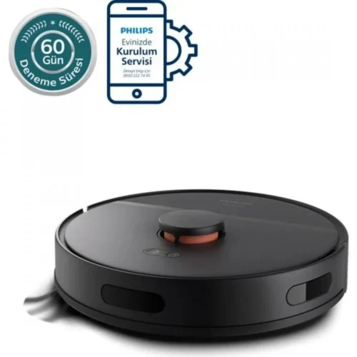 Philips 3000 Serisi Islak Kuru Moplu İstasyonlu Robot Süpürge,4000 PA, Sert Zemin ve Halıya Uygun,Beyaz
